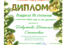 Достижения Бакуменко Наталья Степановна