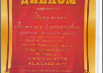 Достижения Бакуменко Наталья Степановна