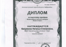 Достижения Бакуменко Наталья Степановна
