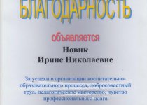 Новик Достижения