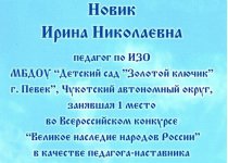 Новик Достижения